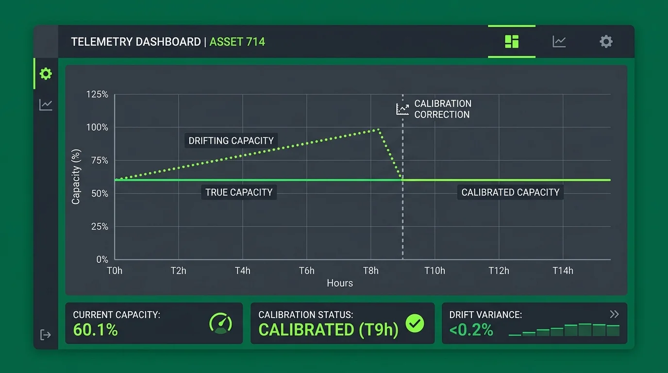 Coulomb counting battery state of charge chart